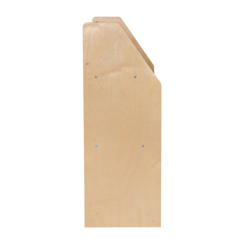 Adjustable Natural Birch 3-Tier Kid-Friendly Bookshelf