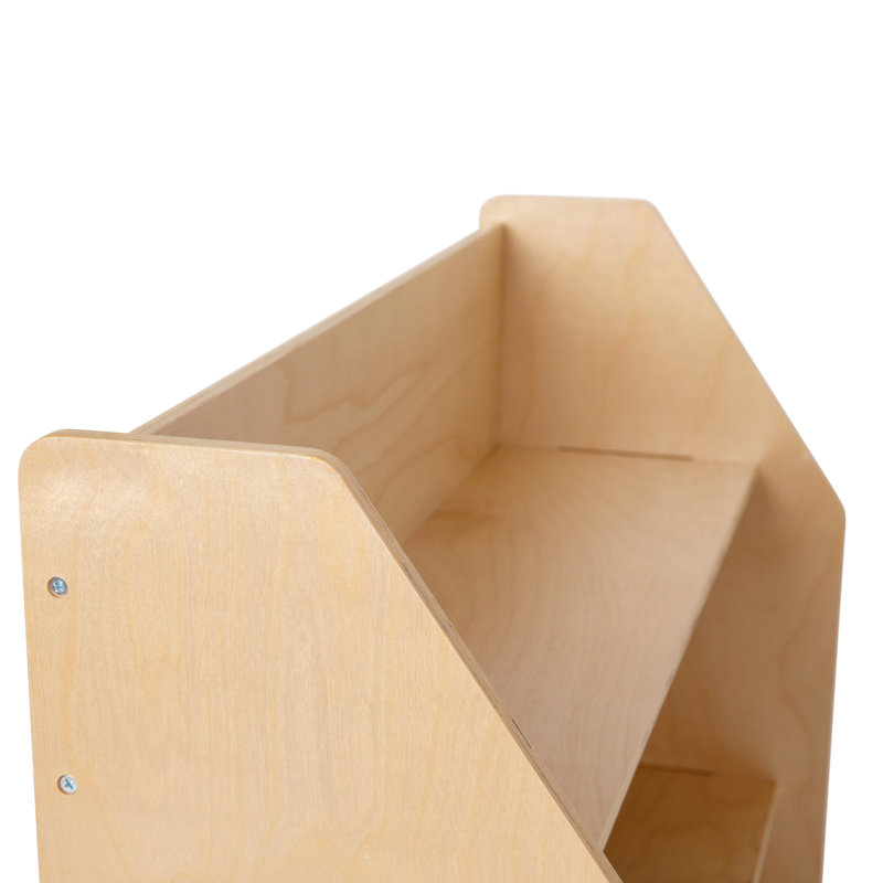 Adjustable Natural Birch 3-Tier Kid-Friendly Bookshelf