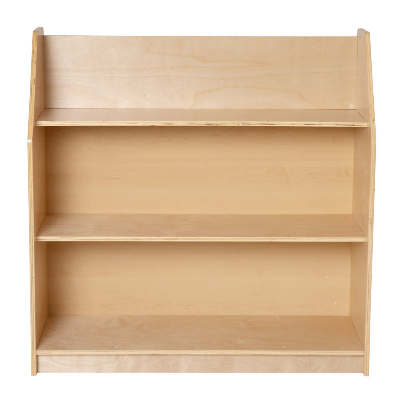 Adjustable Natural Birch 3-Tier Kid-Friendly Bookshelf