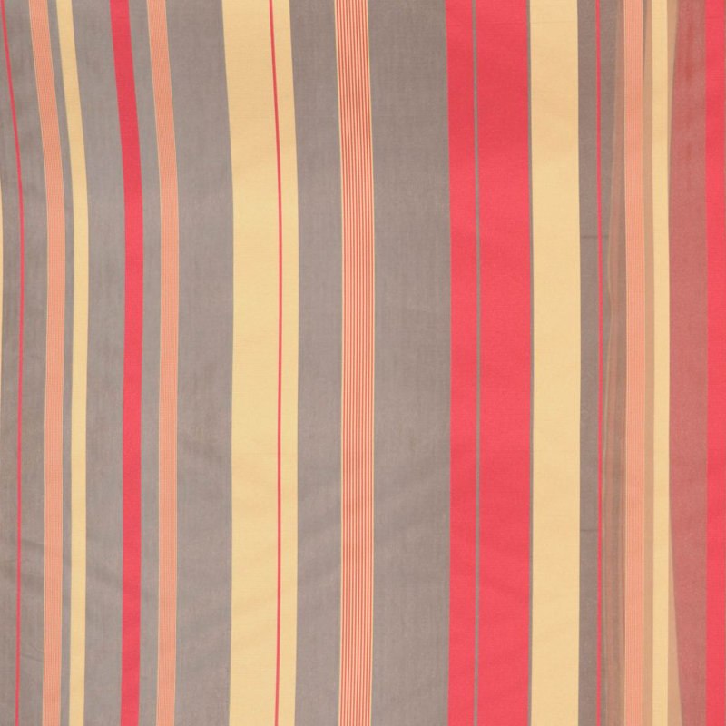 Red and Beige Striped Upholstery Fabric