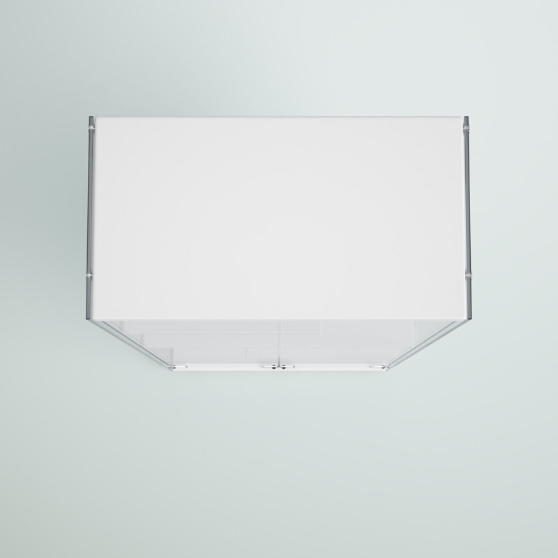 Maxwell Transitional Glam 68'' Transparent Glass Curio Cabinet
