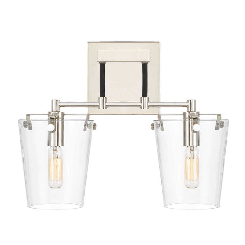 Arlo 11'' Black and Polished Nickel Modern Armed Sconce