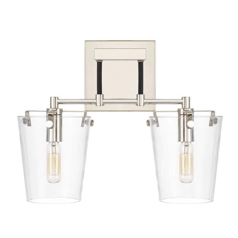 Arlo 11'' Black and Polished Nickel Modern Armed Sconce