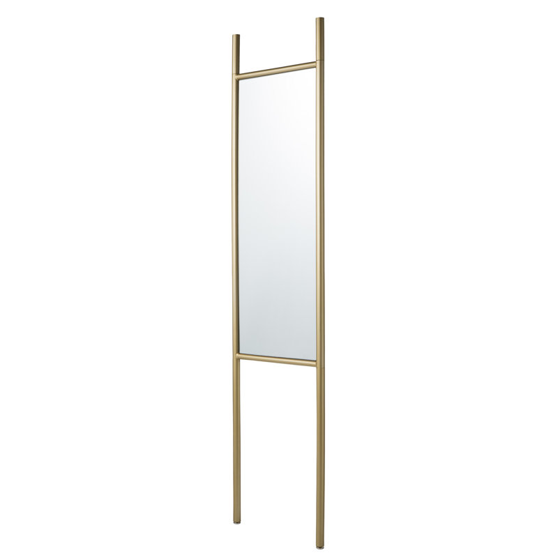 Ladder Industrial Chic Full-Length Gold Steel Mirror