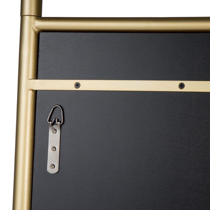 Ladder Industrial Chic Full-Length Gold Steel Mirror