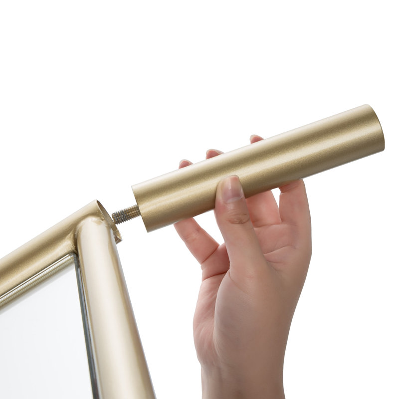 Ladder Industrial Chic Full-Length Gold Steel Mirror