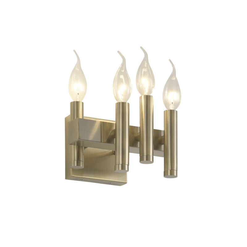 Antique Brass 4-Light Vanity Wall Sconce