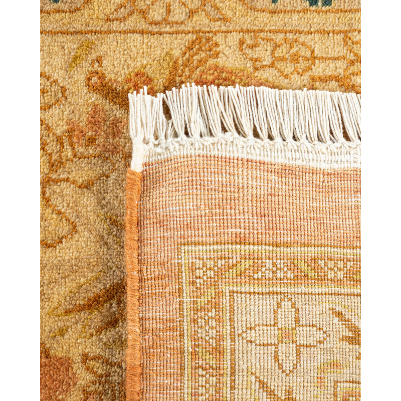 Handmade Traditional Red and Tan Wool 8' x 10' Area Rug