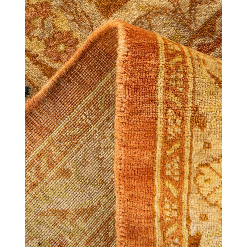 Handmade Traditional Red and Tan Wool 8' x 10' Area Rug