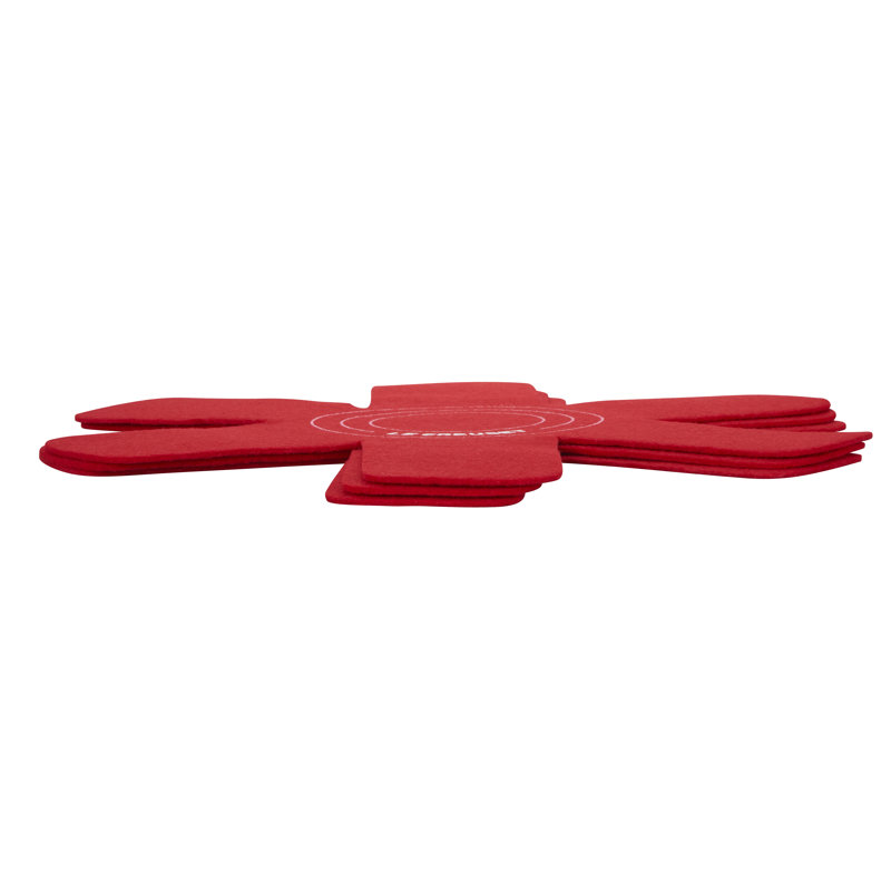 Cerise Red Felt Cookware Protectors Set of 3