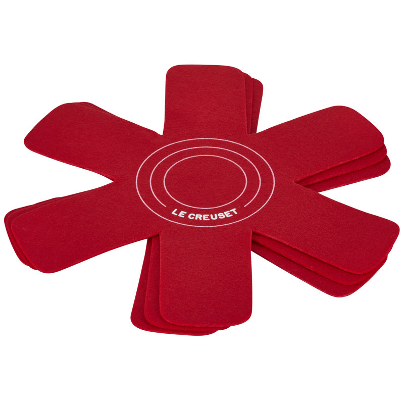 Cerise Red Felt Cookware Protectors Set of 3