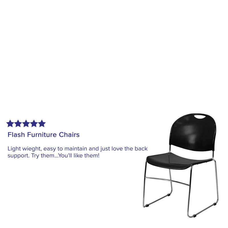 Chrome Frame Ergonomic Mid-Back Stackable Chair for Various Settings