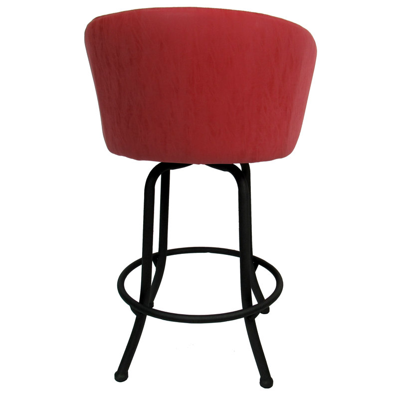 Joey Mojave Grey Swivel Counter Stool with Powder-Coated Metal Frame