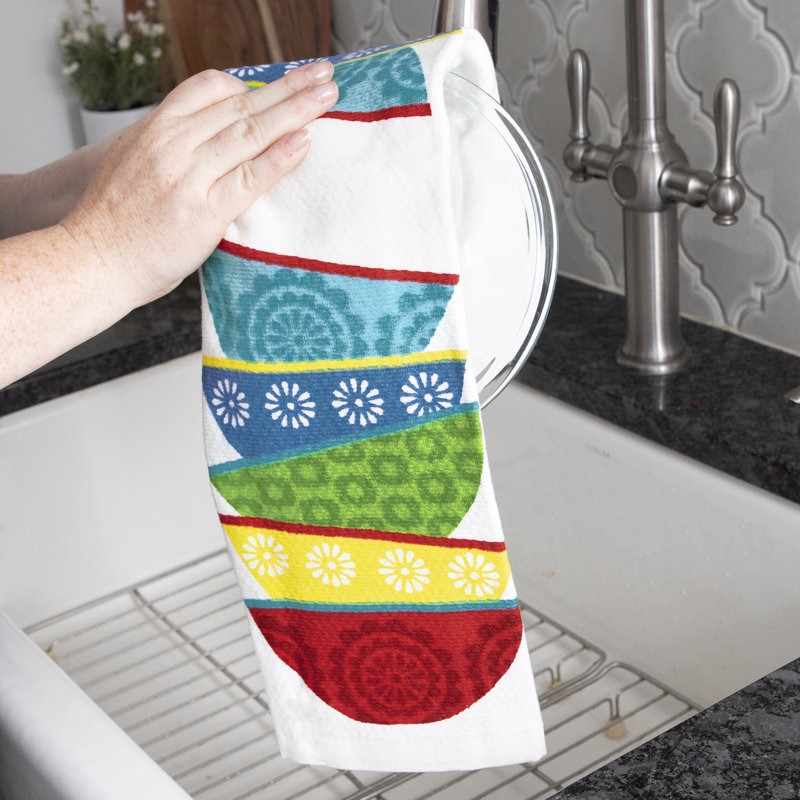 Colorful Cotton Dual-Purpose Kitchen Dish Towel Set, 2-Pack