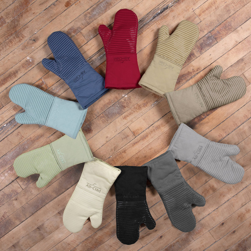 Rainfall Silicone and Cotton Oven Mitts Set of 2