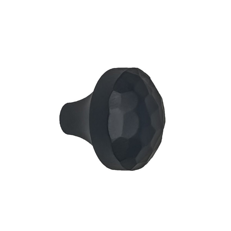 Black Iron Round Mushroom Cabinet Knob with Mounting Hardware