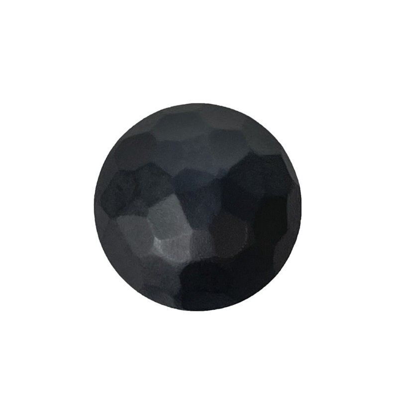 Black Iron Round Mushroom Cabinet Knob with Mounting Hardware