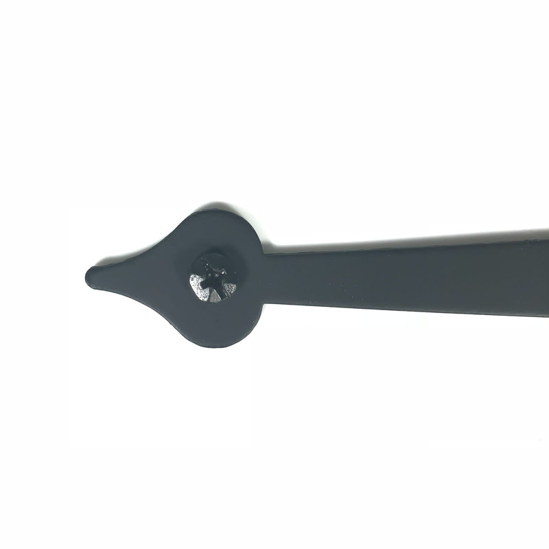 6-1/2" Black Iron Flush-Mount Heart Strap Hinges, Pair