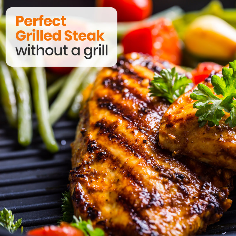 20'' x 13'' Hard-Anodized Nonstick Double Burner Grill & Griddle