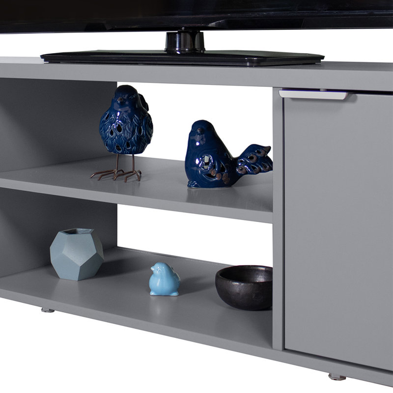 Eco-Friendly Gray Engineered Wood TV Stand with Storage, 71"L