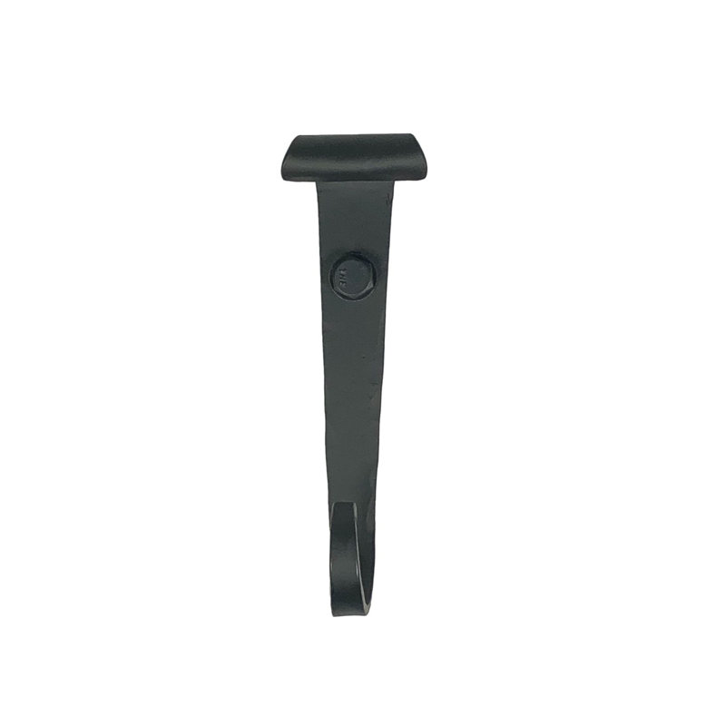 Matte Black Hand Forged Scroll Shutter Holdback Pair