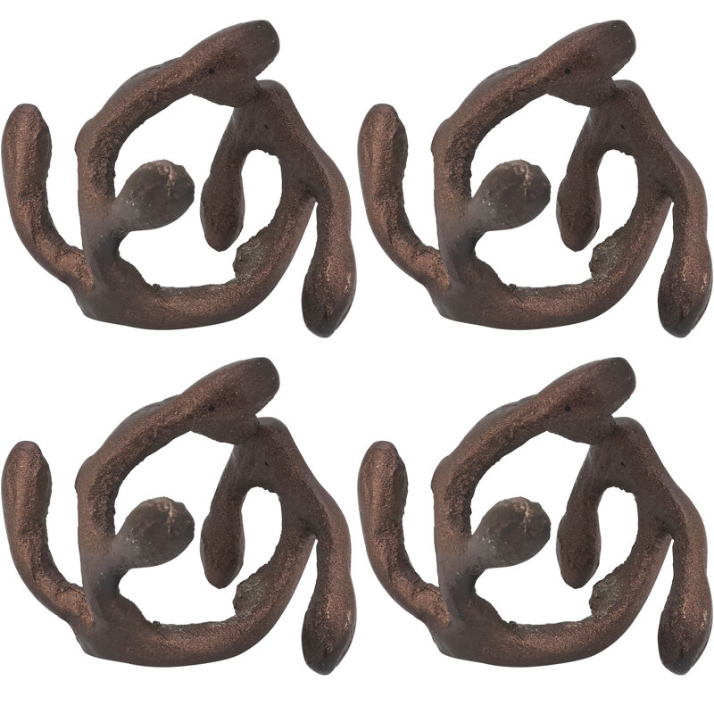 Bronze Twigs Napkin Rings Set of 4