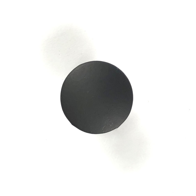 Matte Black Iron Round Cabinet Knob with Mounting Hardware