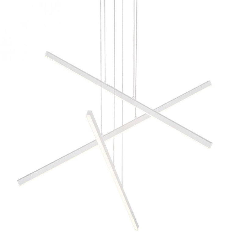 Vega Minor Sleek Aluminum 41'' LED Linear Kitchen Pendant - White