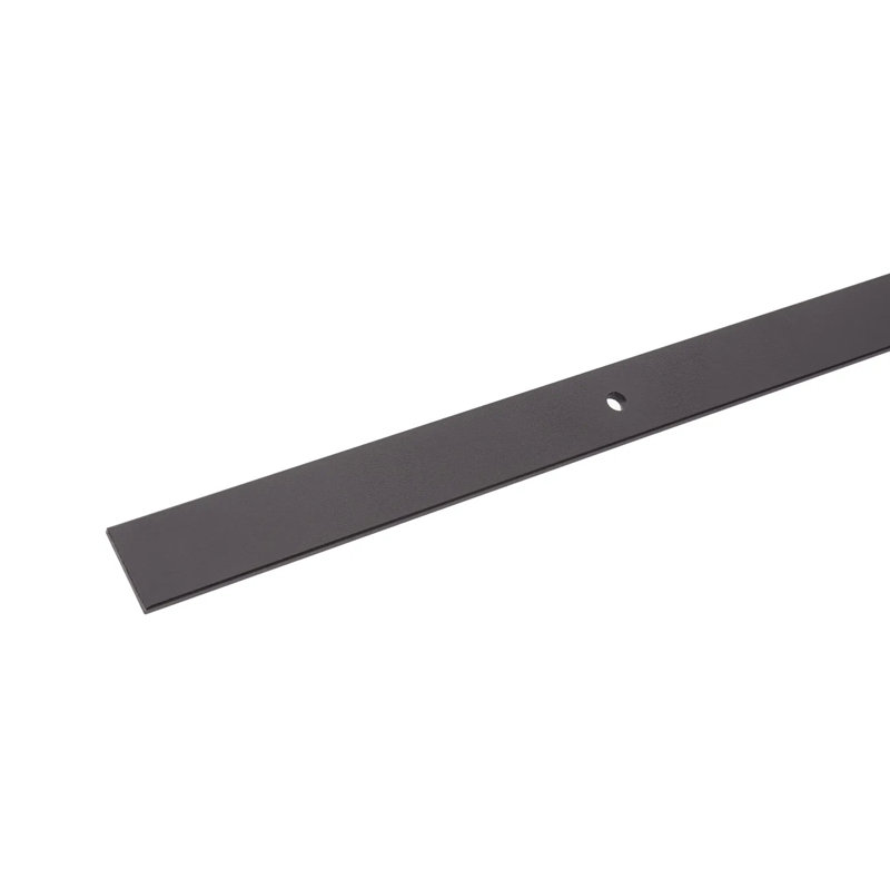 Black Steel Single Bypass Barn Door Hardware Kit