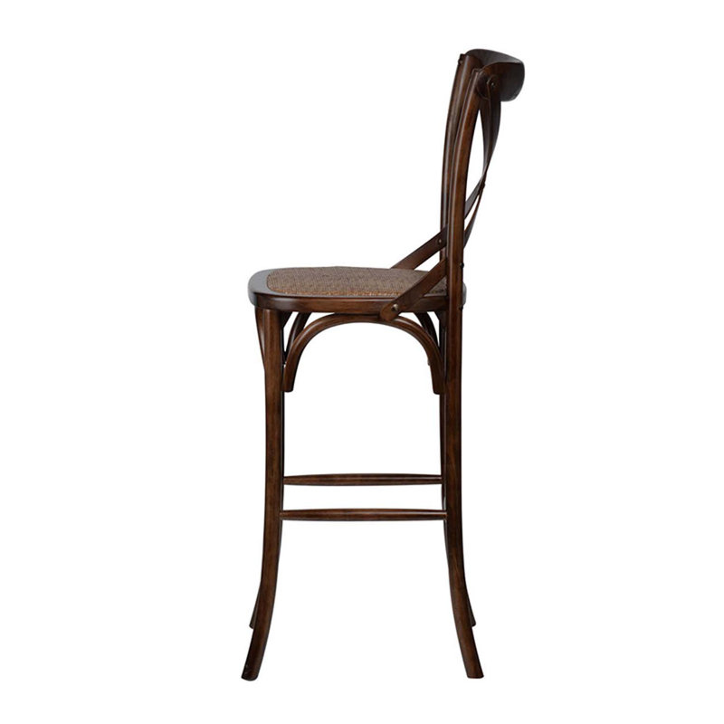 Ebury Classic Vintage Swivel Bar Chair in Dark Brown Wood