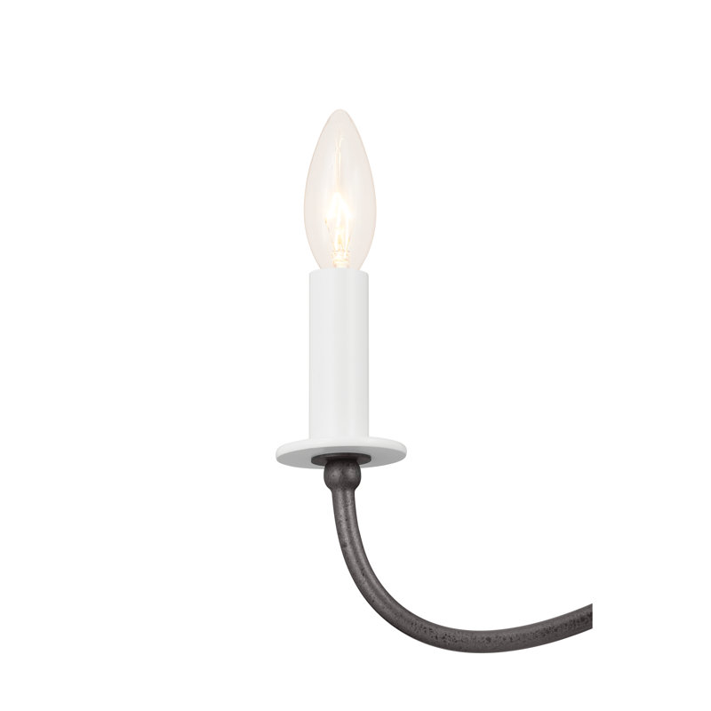 Anvil Iron 31.25" 5-Light Black Candle Chandelier