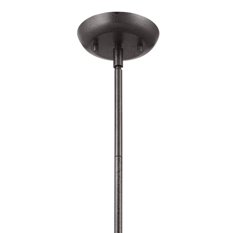 Fira Anvil Iron and Beech 18'' Single Pendant Light
