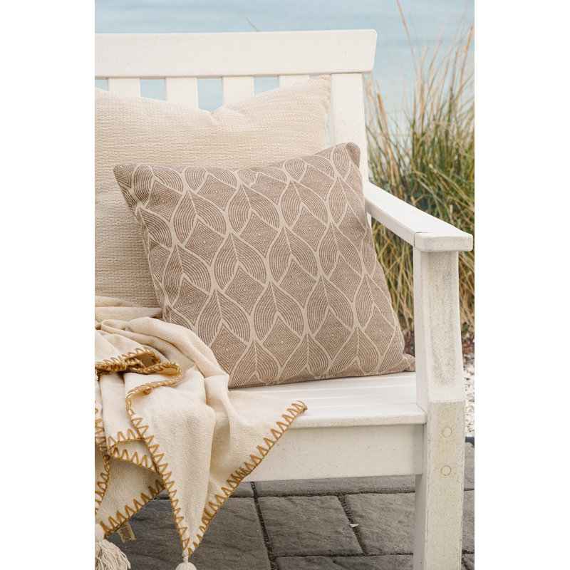 Mocha 24" Square Outdoor Pillow with Acrylic Cover