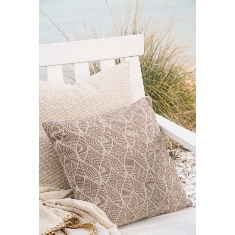 Mocha 24" Square Outdoor Pillow with Acrylic Cover