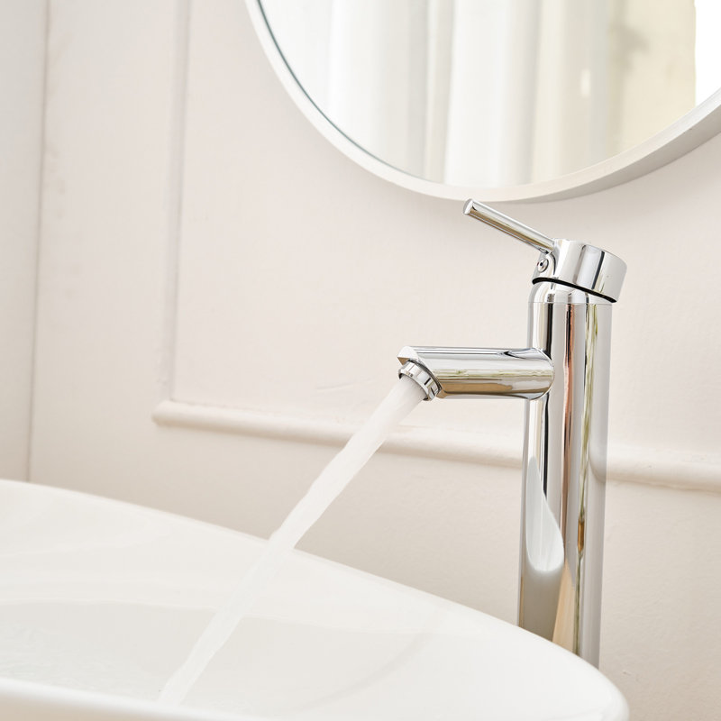 Polished Chrome Single Handle Vessel Sink Faucet