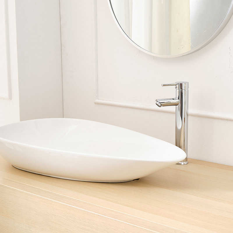 Polished Chrome Single Handle Vessel Sink Faucet