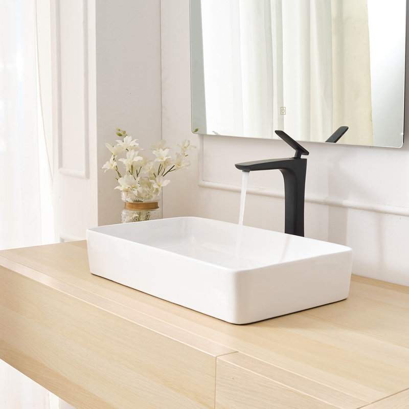 Matte Black Tall Single Handle Vessel Sink Faucet