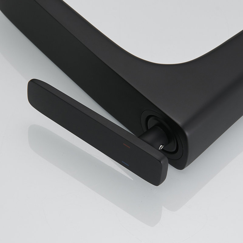 Matte Black Tall Single Handle Vessel Sink Faucet