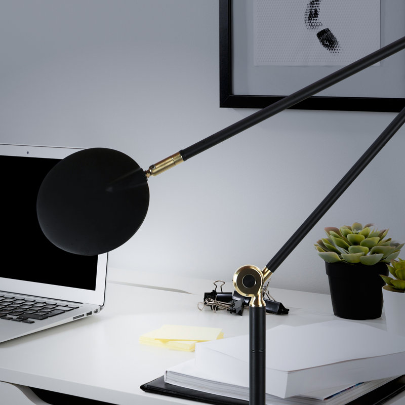 Sage 68" Matte Black Adjustable LED Arc Floor Lamp with 3-Way Touch