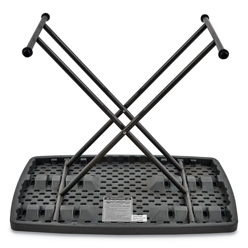 Charcoal IndestrucTable 30'' Adjustable Folding Utility Table