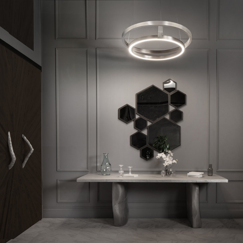 Imperial Black Crystal LED Chandelier with Silicon Diffuser