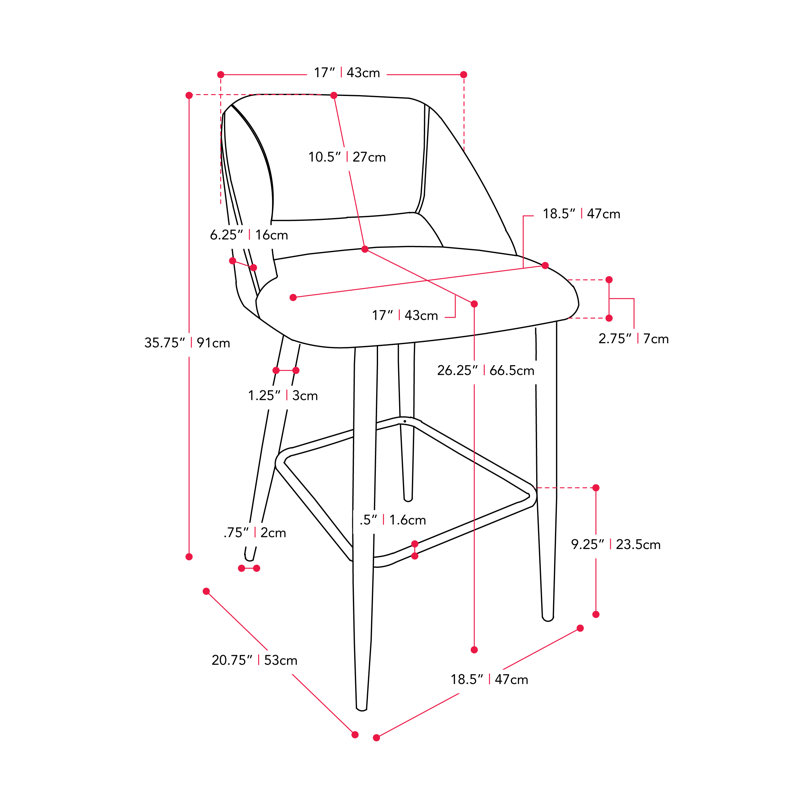 Elegant Luxe Black Velvet 28'' Barstool with Modern Iron Legs