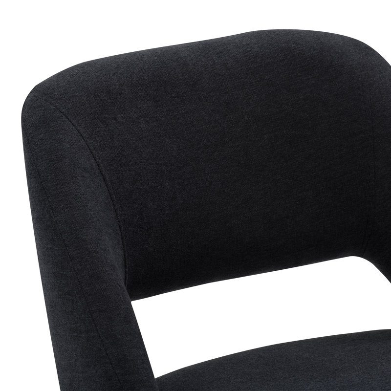Elegant Luxe Black Velvet 28'' Barstool with Modern Iron Legs