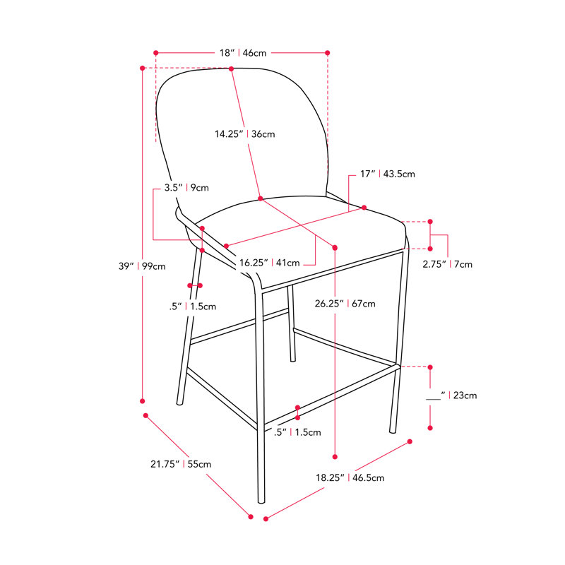 Blakeley 28'' Light Gray Twill Counter Stool with Iron Legs