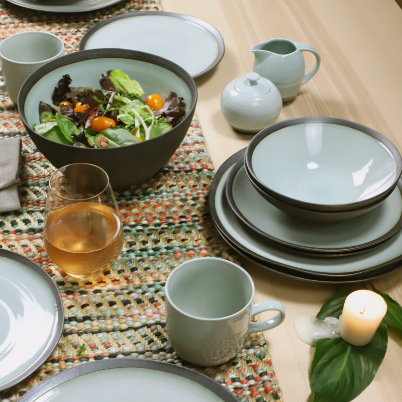 Diana 16 Piece Coastal Porcelain Dinnerware Set