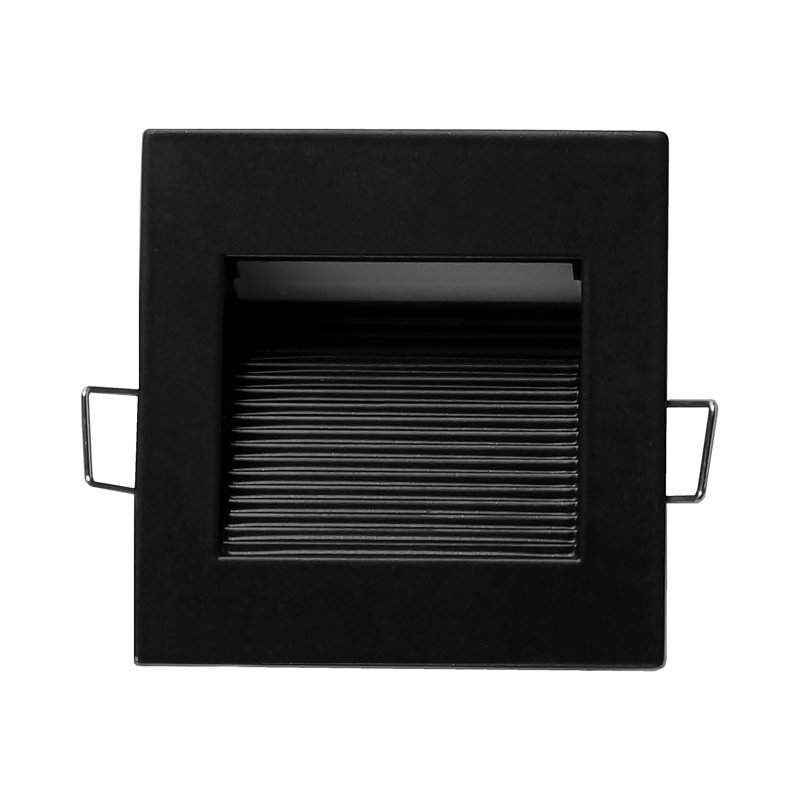Sleek Square LED Step Light for Indoor/Outdoor, Black Finish