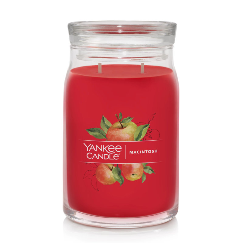 Large Red Macintosh Scented Soy Jar Candle