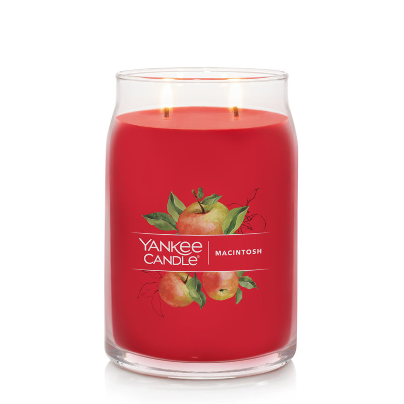 Large Red Macintosh Scented Soy Jar Candle