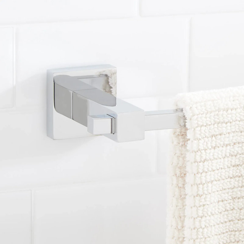 Chrome 24" Wall-Mounted Single Bar Towel Rack