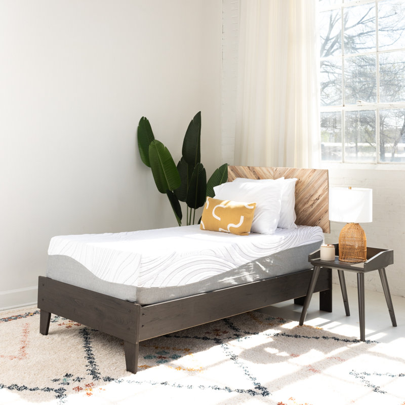 White Twin Adjustable Bed with Memory Foam Mattress
